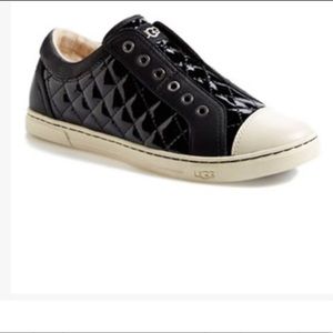 UGG Jemma  leather Shearling Lined Quilted Patent